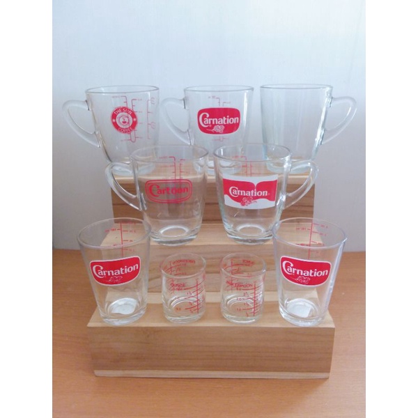 แก้วคาร์เนชั่น สำหรับชงกาแฟ  สเกลมาตรฐาน ขนาด 8 ออนซ์/250ml.