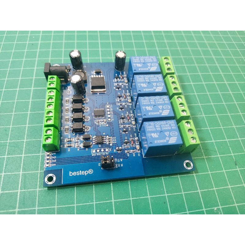 Modbus RTU Relay DC12 โวลต์ 4 Channel - rs485 รีเลย์โมดูล Modbus-Rtu485 relay module 7-24V
