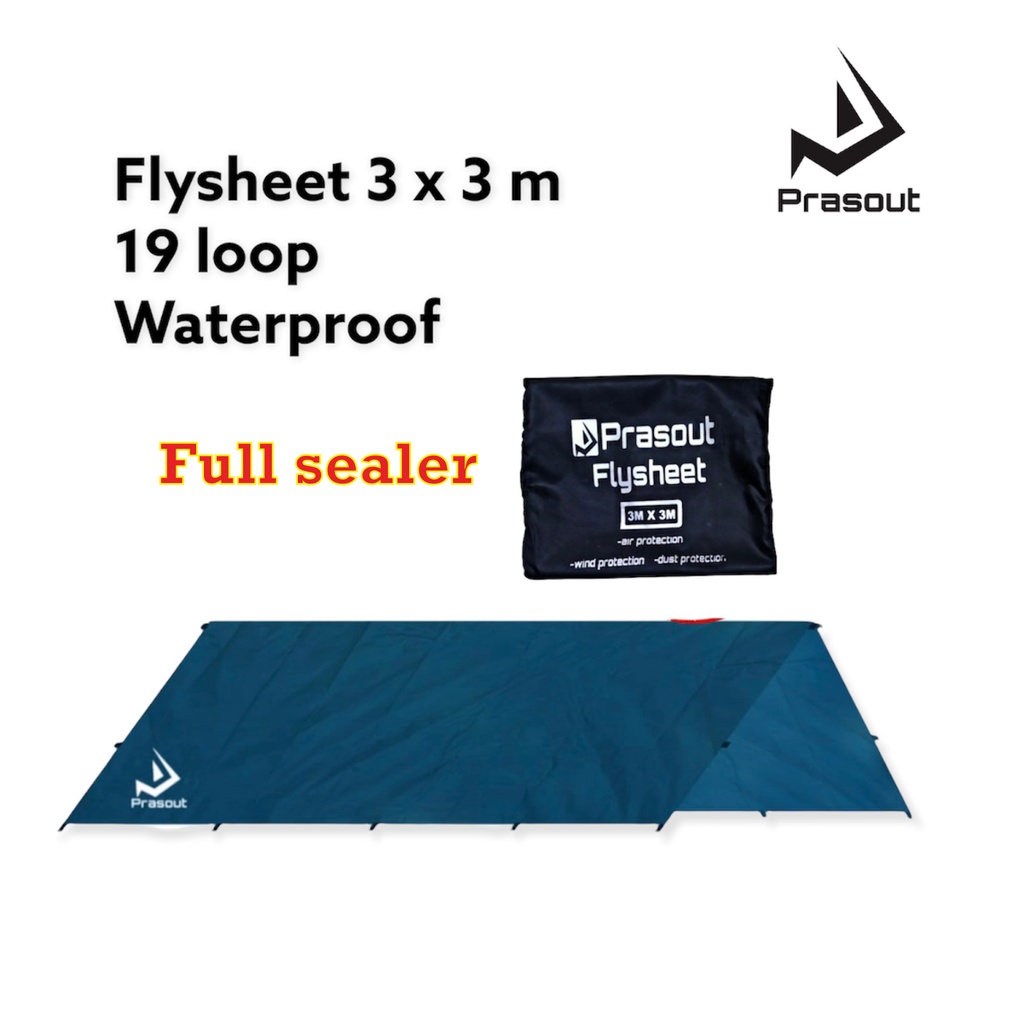 TENDA Fysheet / เต็นท์ผ้าใบกันน้ํา Prasout 3x3 m Full Sealer