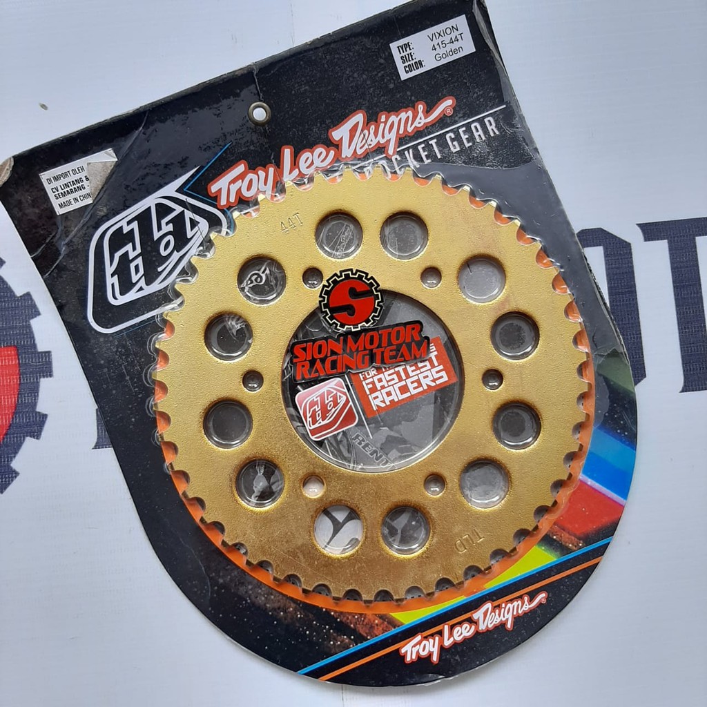 415-44T เกียร์หลัง Vixion / NVL NVA Byson R15 / ราศีพิจิก / Xabre / SZ 150 Troy Lee Designs Gold