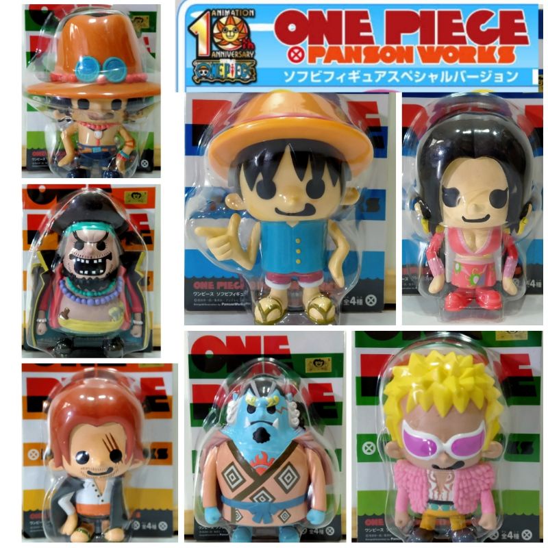 โมเดล ของแท้ One Piece x Panson Works Soft Vinyl Figure - Luffy, Boa, Ace, Doflamingo, Jinbe วันพีช