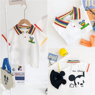 เสื้อเชิ้ตคอปกแขนสั้น Mickey Rainbow สินค้าเด็กคุณภาพจาก IdeaKidShop