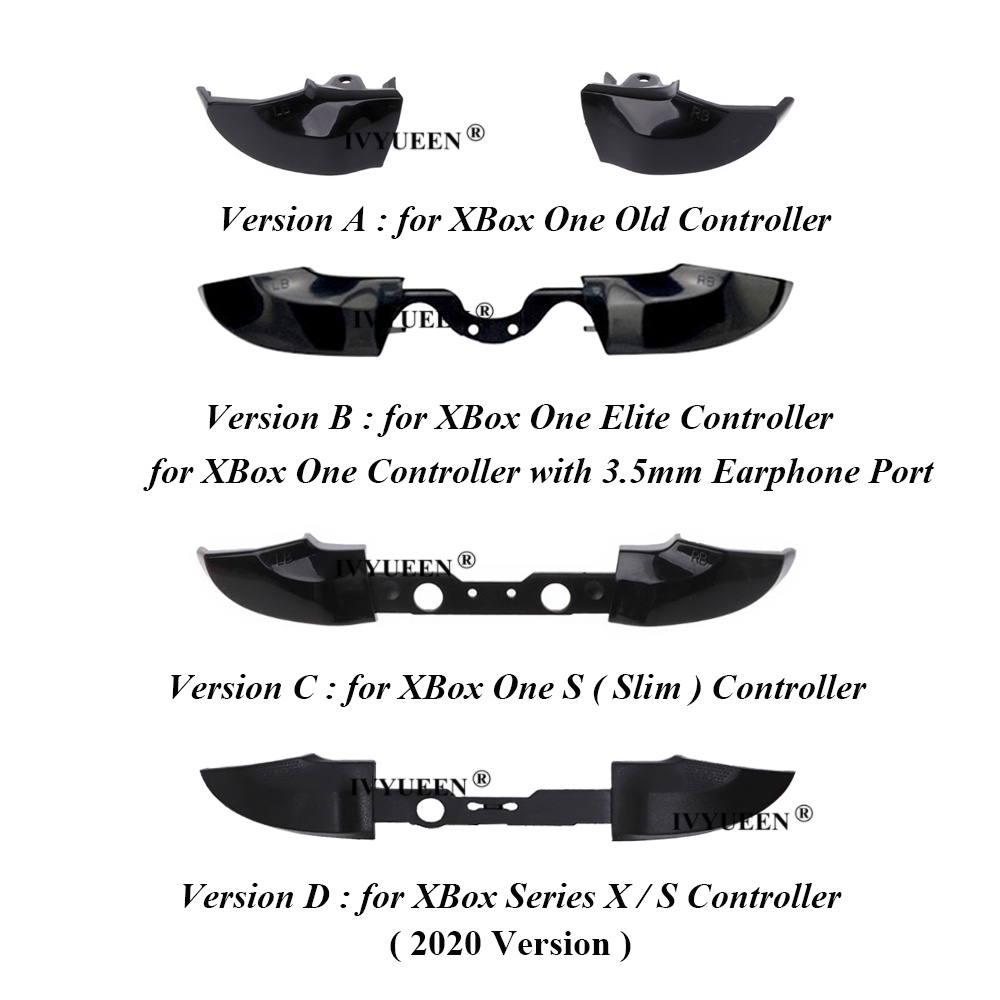 IVYUEEN 10 ชิ้น RB LB กันชน Trigger สําหรับ Xbox One Series XS Elite Controller ปุ่ม Mod Kit ชิ้นส่วนซ่อม