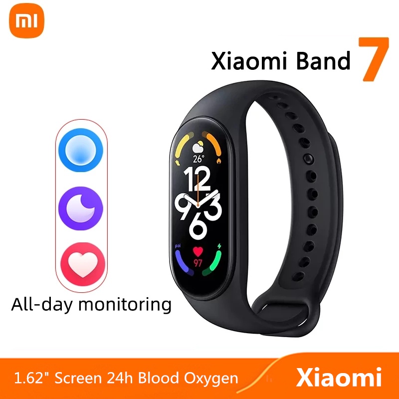 Xiaomi Mi Band 7 สมาร์ทวอทช์ หน้าจอ AMOLED ติดตามการออกกําลังกาย วัดอัตราการเต้นของหัวใจ