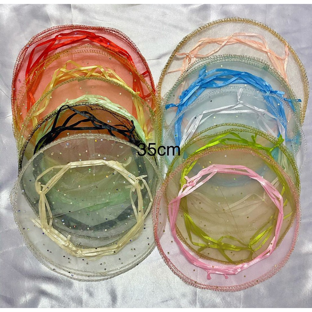 ถุงกลม ขนาด 35 ซม. แพ็คละ100 ใบ คุณภาพดี ใช้ใส่ของชำร่วย ห่อแก้ว ถ้วย ไส่ของขนาดกว่าง6*สูง8เซม