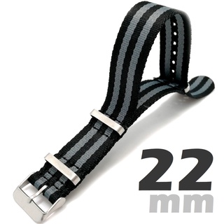 barel สายนาฬิกา นาโต้ ซูลู nato ผ้าสปัน ไซส์ 22 มม. nato SEAT BELT WRISTPOR 22 แถม สปริง+เหล็กถอดสาย