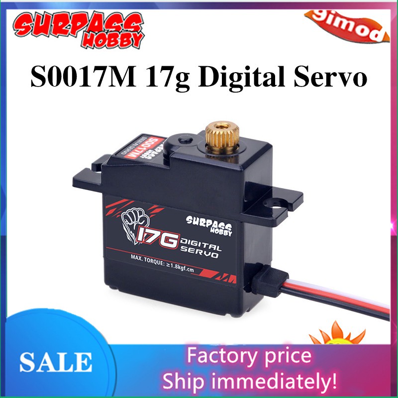 【ขายดี】SURPASS Hobby S0017M เกียร์เซอร์โวดิจิทัล โลหะ 17 กรัม 1.8 กก. สําหรับหุ่นยนต์เครื่องบินบังคับ 1/24 1/18 1/16