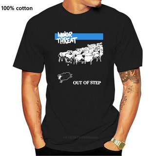 กระหน่ํา เสื้อยืดลําลอง แขนสั้น คอกลม พิมพ์ลายวง Minor Threat Hard Core สไตล์พังก์ คลาสสิก สีดํา สําหรับผู้ชาย S 3 CDheh