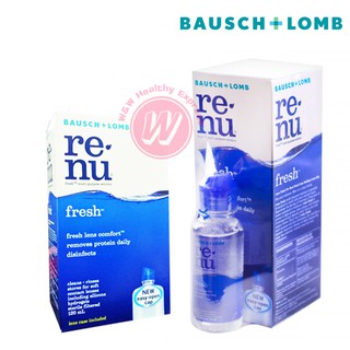 Renu fresh 120,355 ml  รีนิว น้ำยาล้างคอนแทคเลนส์ แช่คอนแทคเลนส์  น้ำยาล้างคอนเทนเลนส์ น้ำยาล้างเลนส์ bausch and lomb