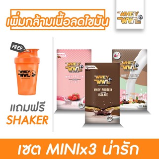 WHEYWWL เวย์เพชรจ้า - ขนาดทดลอง รสช็อคโกแลต จับคู่ขนาดทดลอง 2 รสชาติ (ฟรีแก้วเชคเกอร์)