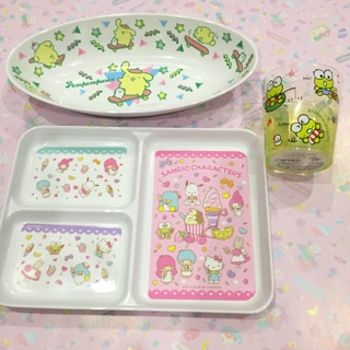 Sanrio keroppi จานชามแก้วน้ำช