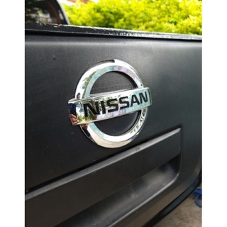 พลาสติกชุบโครเมี่ยม โลโก้ นิสสัน logo NISSAN ติดรถ แต่งรถ วัสดุทำจาก พลาสติก ABS อย่างดี