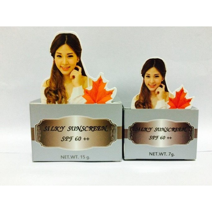 ครีมกันแดดรองพื้นใยไหม เบลเลซ่า Belleza Silky Sunscreen SPF 60 ++ สินค้า