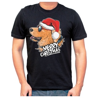 เสื้อยืดวินเทจเสื้อยืด พิมพ์ลายการ์ตูน Merry Dog คุณภาพสูง สําหรับผู้ชายS-4XL