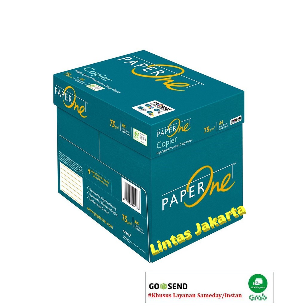 A4 HVS Paper 75 gr Paper One [1 รีม]
