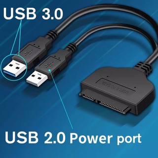 Sata USB 3.0/2.0อะแดปเตอร์สนับสนุน2.5นิ้วภายนอก SSD ฮาร์ดดิสก์ไดรฟ์ Sata 22พิน III สาย Sata สาย USB