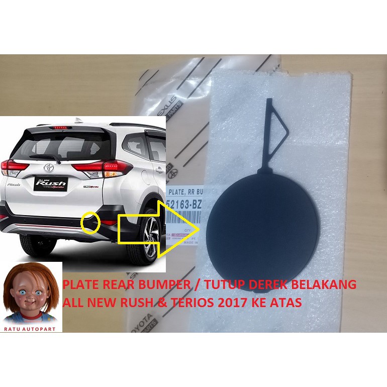 REAR BUMPER PLATE TOW COVER REAR BUMPER ALL NEW RUSH TERIOS 2017