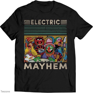 เสื้อยืดผู้ เสื้อยืดคอกลม แขนสั้น ผ้าฝ้าย ลาย Electric Mayhem Lovers สไตล์วินเทจ แฟชั่นฤดูร้อน สําหรับผู้ชาย S-5XL