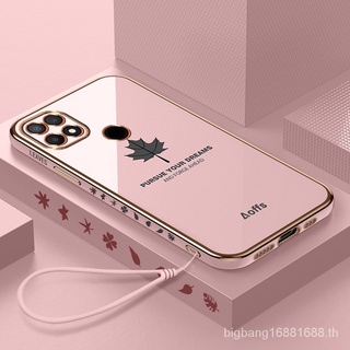 เคส OPPO A15 A15S A15 เคสโทรศัพท์มือถือลายใบเมเปิ้ลสําหรับ FY VoFG