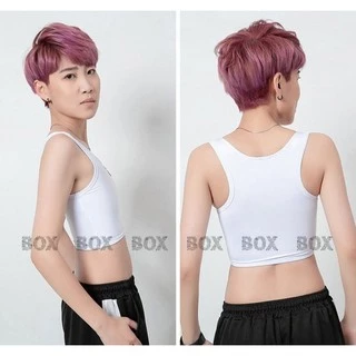 ส่งด่วนภายในวันเดียวผลิตเองในไทย เสื้อกล้ามทอม รุ่นซิปหน้าผ้ายืด ถอด-ใส่ง่าย เพื่อกระชับอกให้แบนลง ราคาถูก