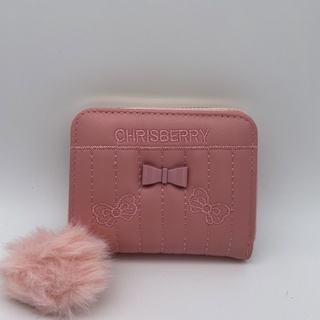 กระเป๋าสตางค์ ใบสั้น Chrisberry ลายโบว์ SS-38