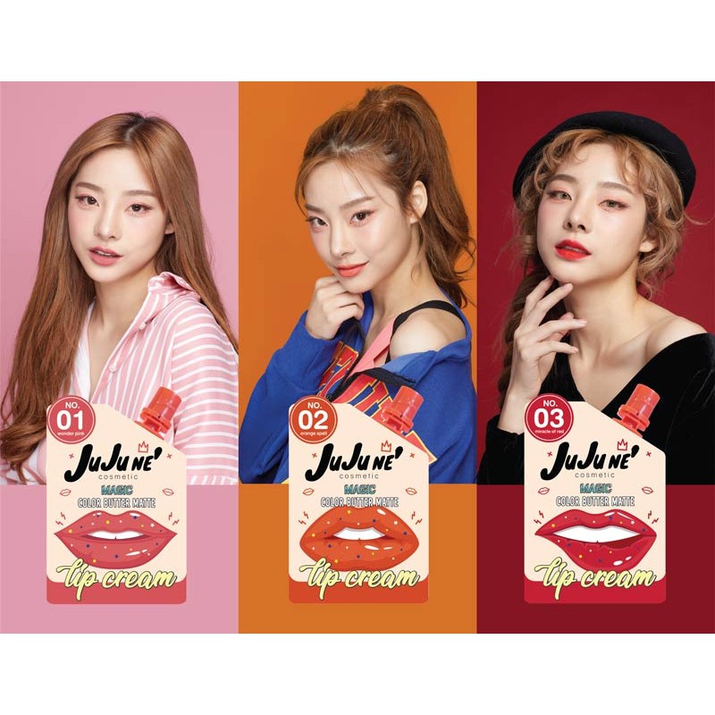 JuJu Ne Magic Color Butter Matte Lip Cream จูจูเน่ เมจิกคัลเลอร์ บัตเต