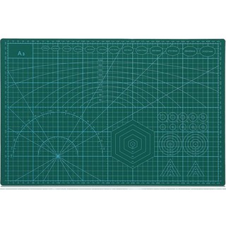 แผ่นยางรองตัด ขนาด A3 30X45 ซม. (สีเขียว) พร้อมสเกล เพื่องานโมเดล โดยเฉพาะ