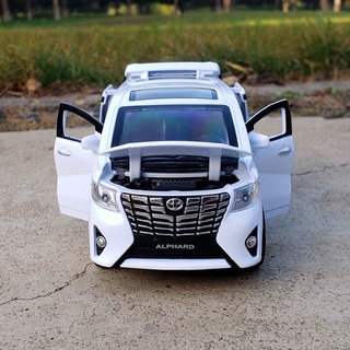 1:32โมเดลเหล็ก รถหรู Toyota Alphard (Jiaye Model) รถของเล่น ของขวัญเด็ก รถเหล็ก (รถมีไฟ รถมีเสียง)