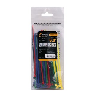 Cable Tire CABLE TIES ELEKTRA 6 INCHES (150MM) MIX COLOR Wiring device Electrical work เคเบิ้ลไทร์ เคเบิ้ลไทร์ ELEKTRA 6