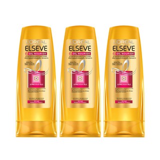 Loreal Paris Elseve Conditioner ลอรีอัล ปารีส เอลแซฟ 6ออยล์ นอริช ครีมนวดผม ขนาด 125ml แพ็คละ3ขวด สำหรับผมแห้ง จัดทรงยาก