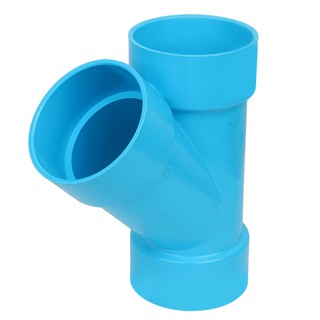 ท่อประปา ข้อต่อ ท่อน้ำ ท่อPVC ข้อต่อสามทางวาย-บาง SCG 3" สีฟ้า FAUCET TEE PVC SOCKET SCG 3" LITE BLUE