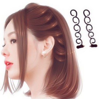 ‴2Pcs ฝรั่งเศส Braiding เครื่องมือจัดแต่งทรงผม DIY Accessory Braider ผมสั้น