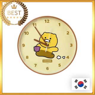 [KAKAO FRIENDS] CHOONSIK Low Noise Round Wall Clock│Kakao Interior Accessories│Cute Character Product เอพีช และ ไรอัน