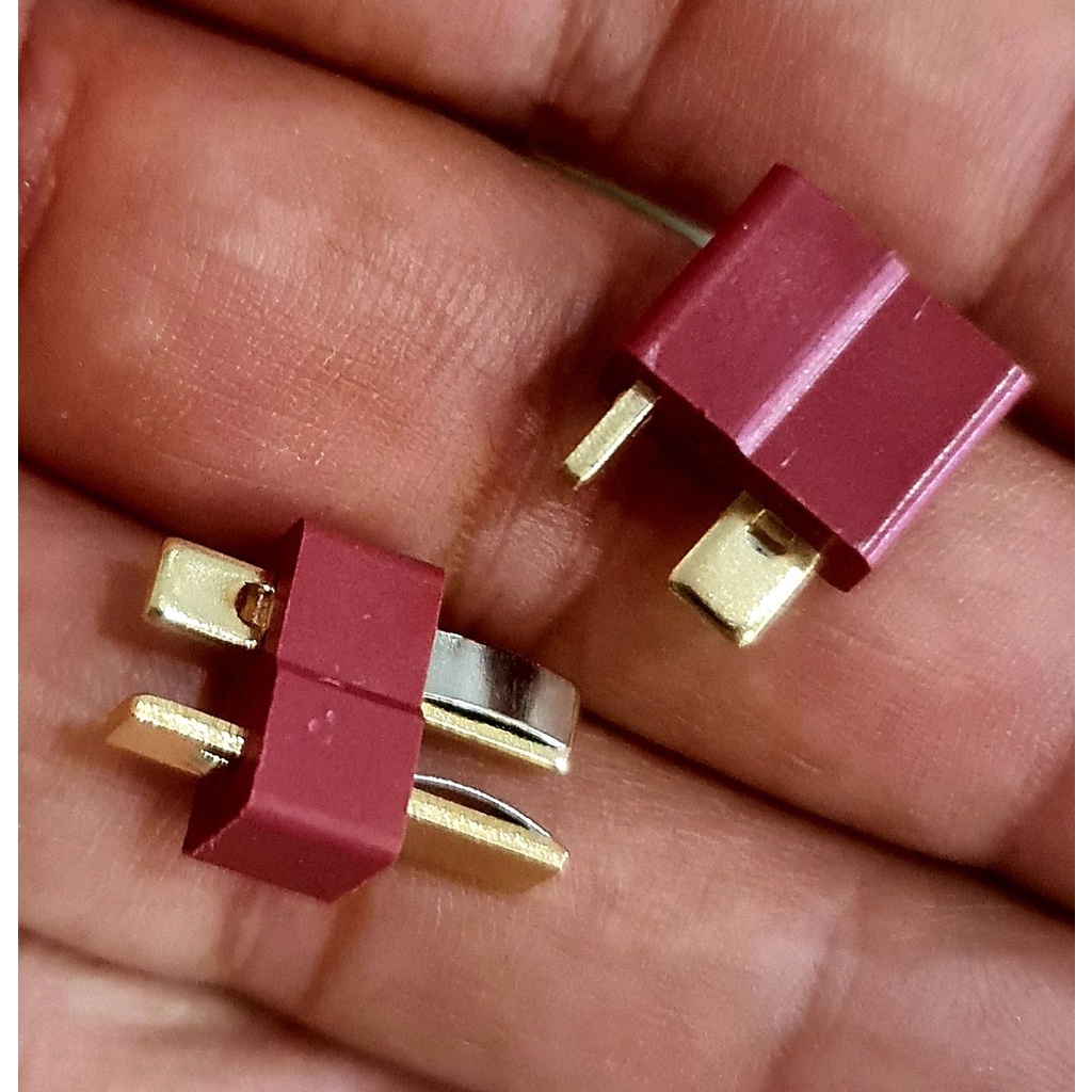 T-Plug ปลั๊กสำหรับต่อแบตเตอรี่และสปีดคอนโทรล หรือในงานอื่นๆ (ผู้+เมีย)ห่อหด