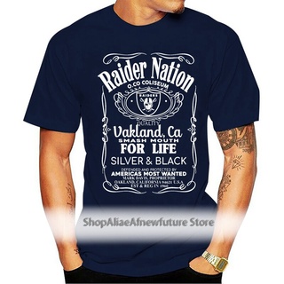 ใหม่ เสื้อยืดแขนสั้น พิมพ์ลาย Raider Nation Label Cool Cmflak34Ajmmpm94 สําหรับผู้ชาย