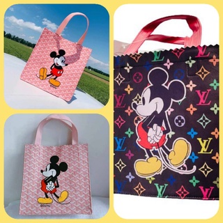 กระเป๋าถือ Mickey Mouse ลายสวยหรู เป็นหนัง PU เช็ดทำความสะอาดง่าย ใช้ได้ทุกวัน