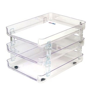 ถาดเอกสารพลาสติก 3 ชั้น สีใส ออร์ก้า S3-N/Clear Plastic Document Tray 3 Layers ORCA S3-N