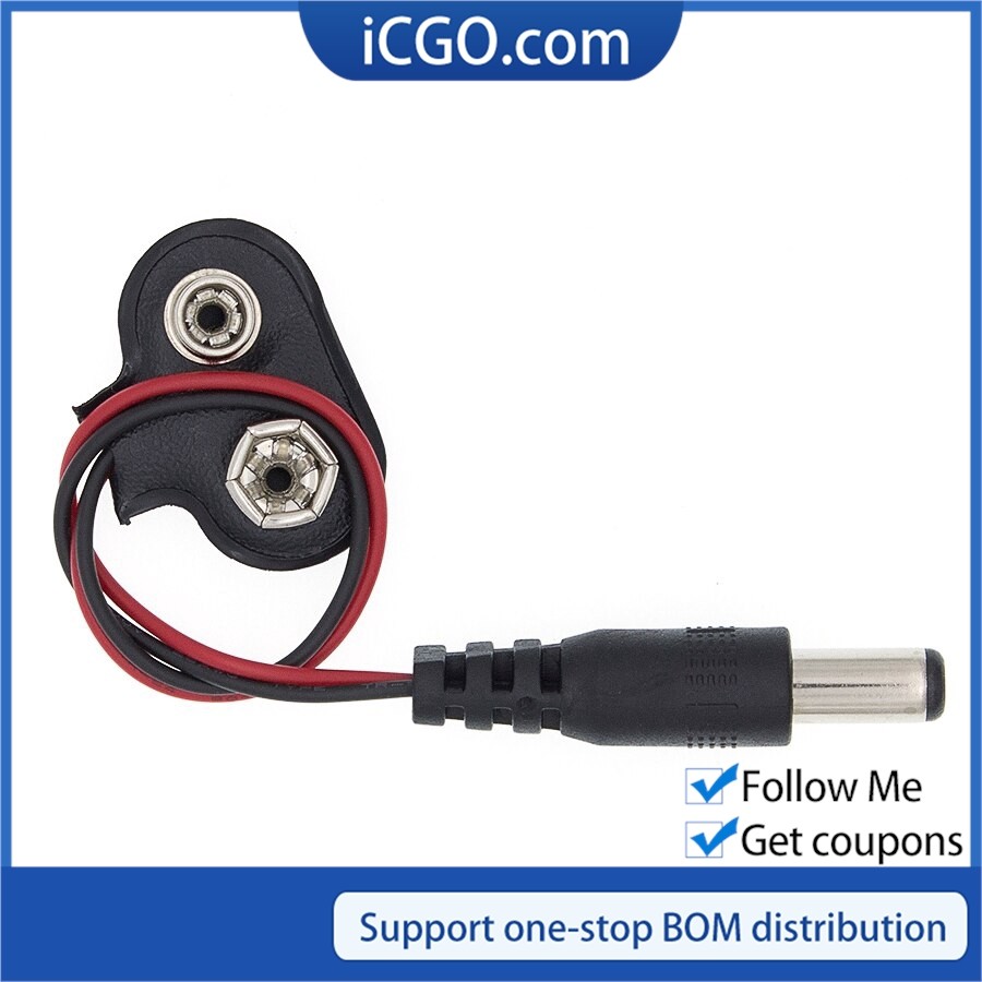 UNO R3 9V ขั้วต่อแบตเตอรี่ 9V คลิปแบตเตอรี่