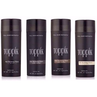 ✅ส่งเร็วToppik Hair ผงไฟเบอร์เพิ่มผมหนา ปิดผมบาง หัวล้าน ผมบาง Black,Dark Brown,Medium Brown,Light Brown