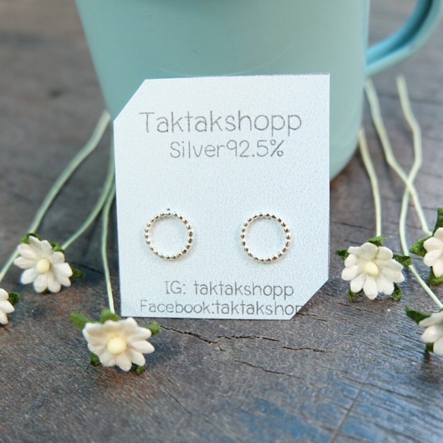 ต่างหูวงกลมเงินแท้92.5% | Studs Earring Silver 925