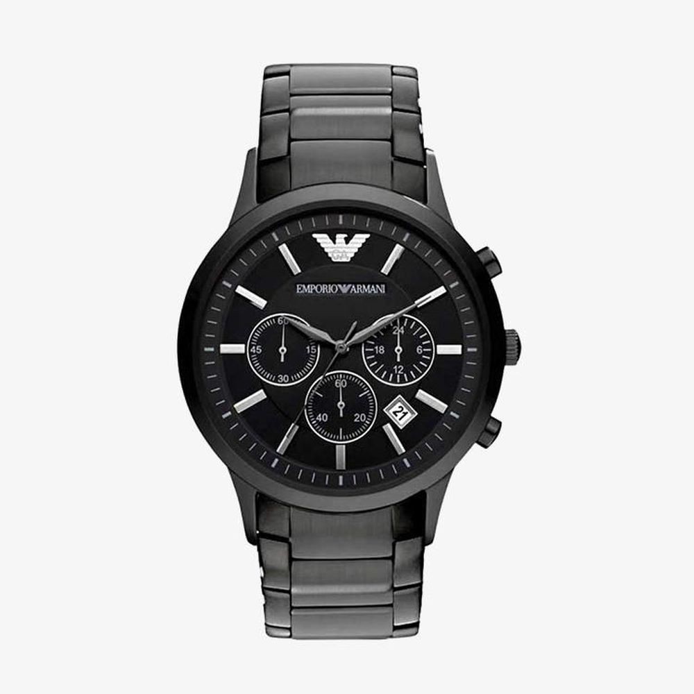 Emporio Armani นาฬิกาข้อมือผู้ชาย Classic Chronograph Black รุ่น AR2453