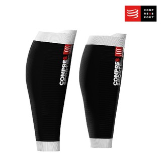 Compressport รัดน่อง ปลอกรัดน่อง อุปกรณ์พยุงกล้ามเนื้อน่อง ใส่เล่นกีฬา รุ่นใส่เบาสบาย CALF R2V2 OXYGEN BLACK สีดำ