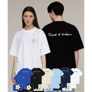 [GRAVER ] ของแท้ 100% UNISEX เสื้อแขนสั้น ลายดอกไม้ โลโก้ด้านหลัง