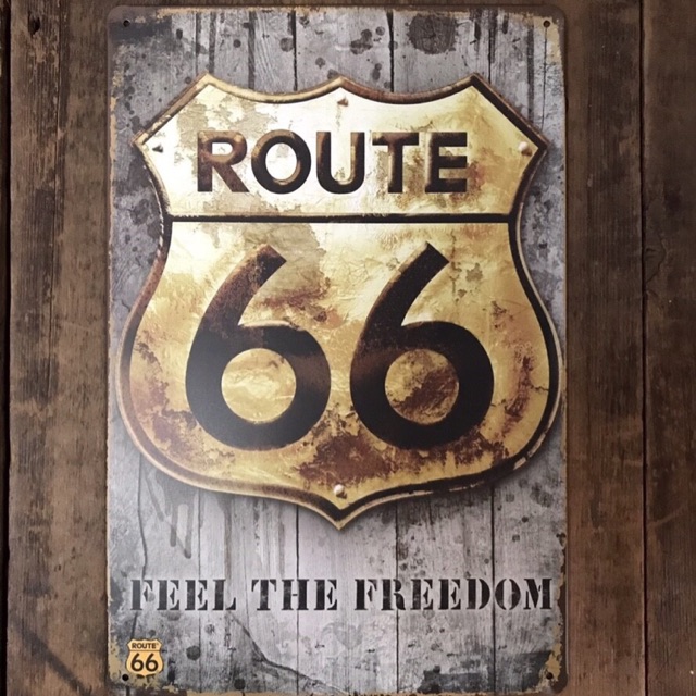 แผ่นป้ายสังกะสี Route66