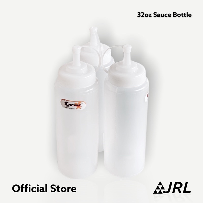 (มีมอก.) 32oz. เรืองวา ขวดบีบพลาสติก ขนาด 960ml จำนวน 3 ขวด ผลิตในประเทศไทย