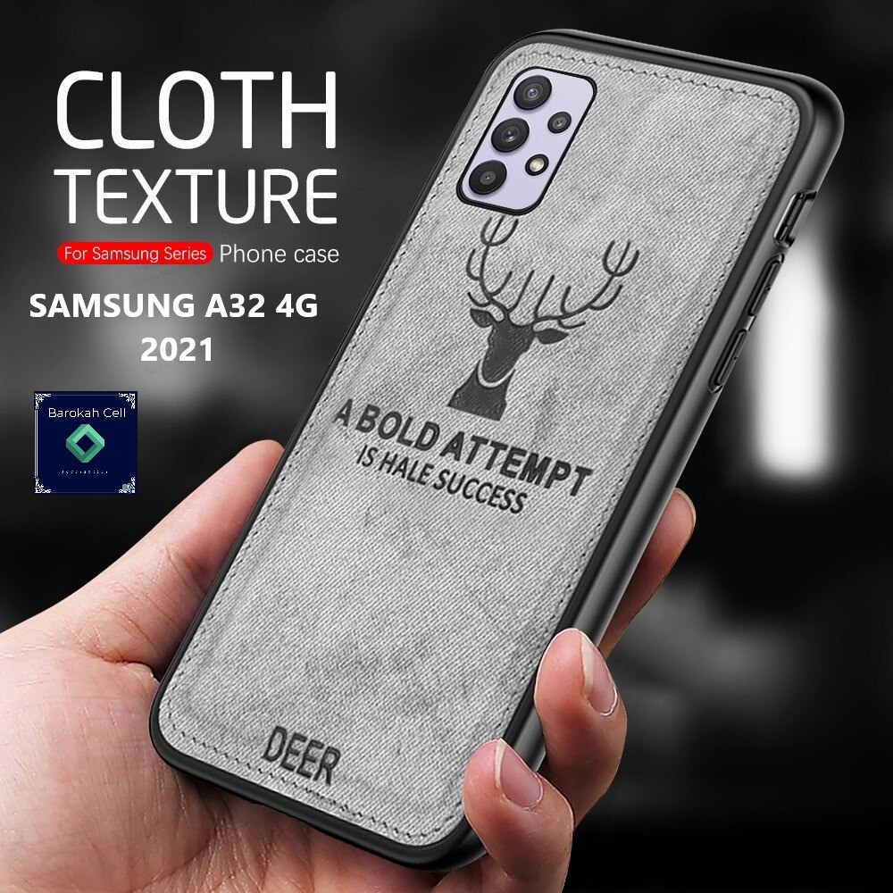 Samsung Galaxy A32 (6.4) / A52 (6.5) / A72 (6.7) 2021 DEER TPU Cloth Jeans Original Case
