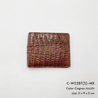 Prang Crocodile Leather Short Bi-fold Wallet / US Wallet กระเป๋าสตางค์ สองพับสั้น US หนังจระเข้ C-W22BT(S)-MX