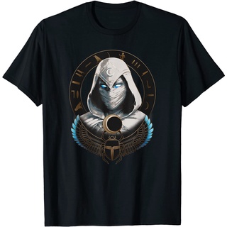 เสื้อยืด พิมพ์ลาย Marvel Moon Knight Hieroglyphs สไตล์อียิปต์ สําหรับผู้ใหญ่Size S-5XL