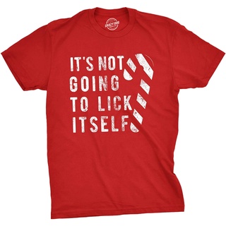 เสื้อยืดโอเวอร์ไซส์เสื้อยืดลําลอง แขนสั้น พิมพ์ลาย Its Not Going to Lick Itself เหมาะกับเทศกาลคริสต์มาส สําหรับผู้ชายS-3