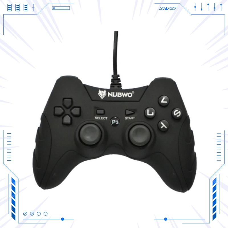 จอยเล่นเกม NUBWO NJ-35 สำหรับ PS3 PC (สีดำ)
